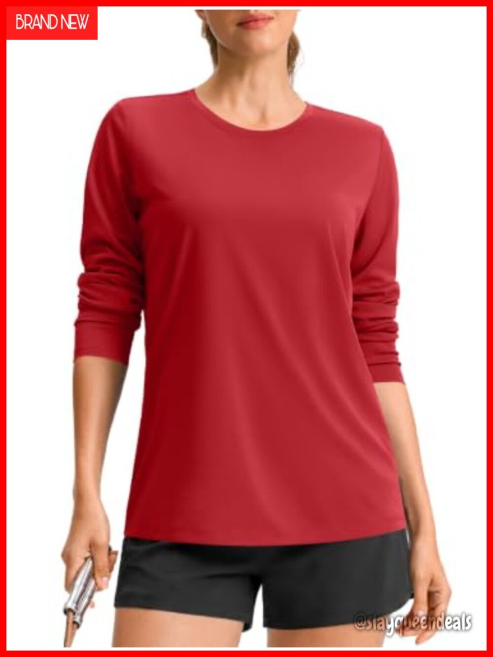 Women's Lightweight Quick Dry Long Sleeve Workout Top UPF 50+ Athletic Running